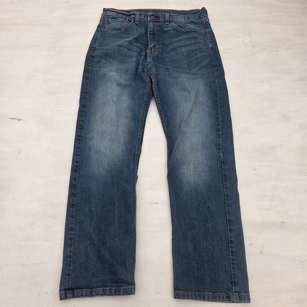 Levi's 505 Jeans Mens 33x30 Blue Denim Cotton Straight Leg Regular Fit